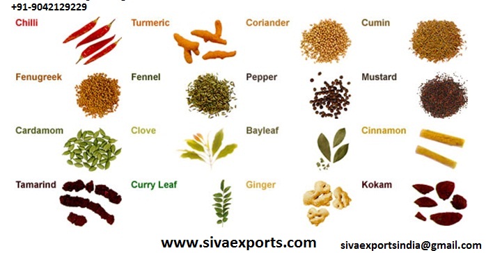 spices manufacturers, whole spices manufacturers, ground spices manufacturers,spices exporters, whole spices exporters, ground spices exporters,siva exports